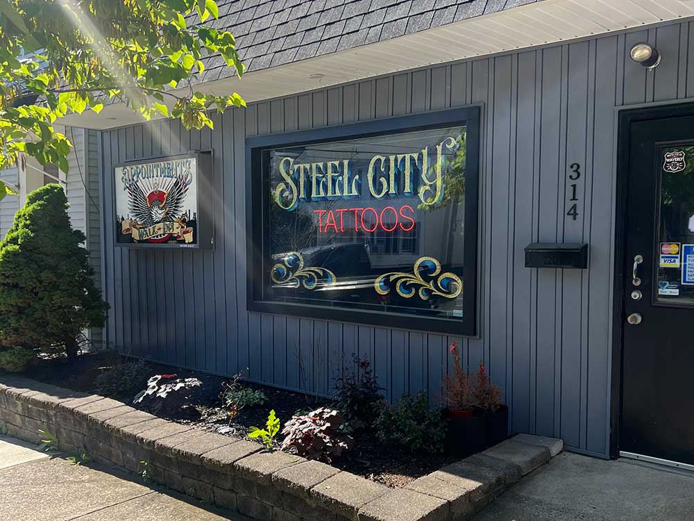 Steel City Tattoo in Bethlehem, PA exterior & entrance